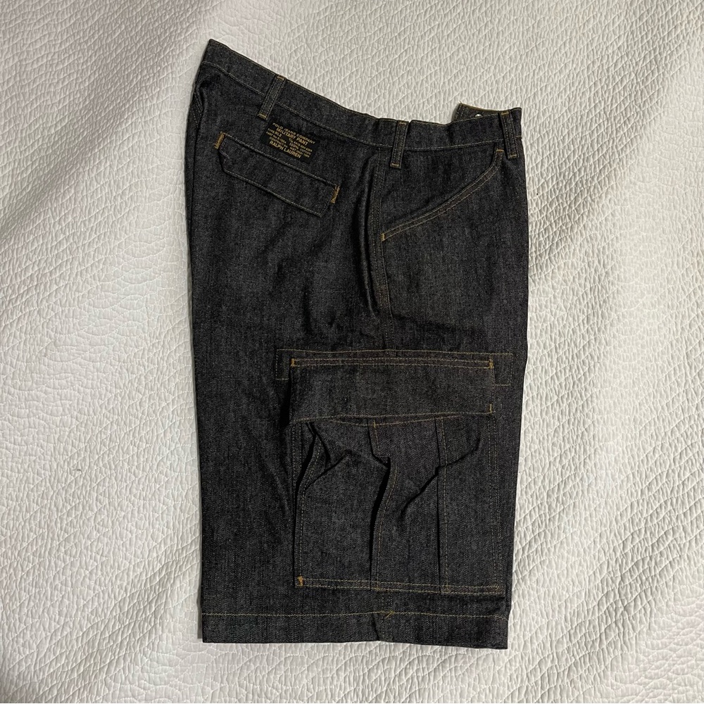 Rare Vintage vtg polo jeans company military cargo shorts like new - Picture 5 of 7